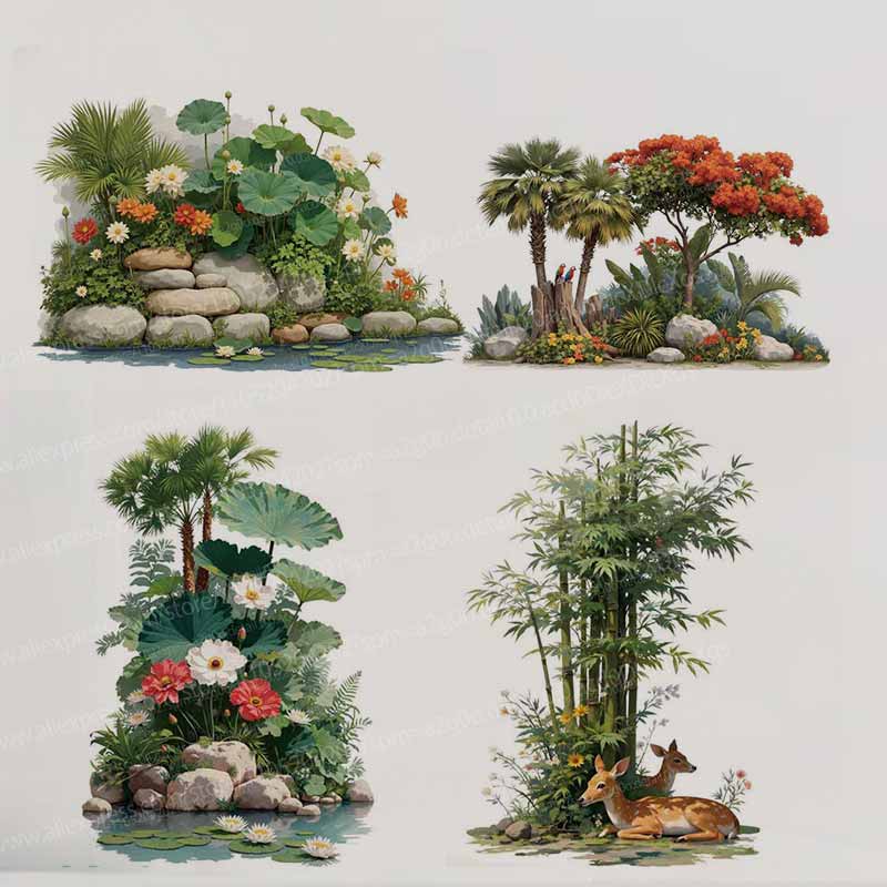 Adesivi Murali con Piante Trop - Pvc Panel Background recensione e prezzo